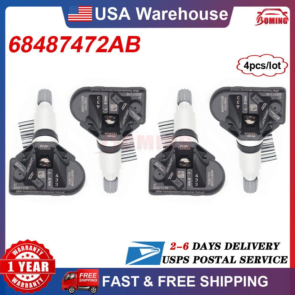 4pcs New TPMS Tire Pressure Sensor for Dodge for Challenger R/T Scat Pack 68487472AB