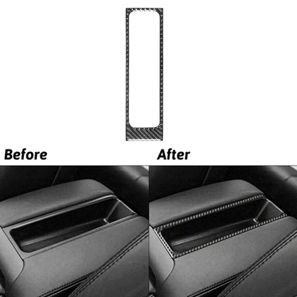 Center Storage Box Panel Cover Carbon Fiber Sticker for BMW M5 E39 1998-2003