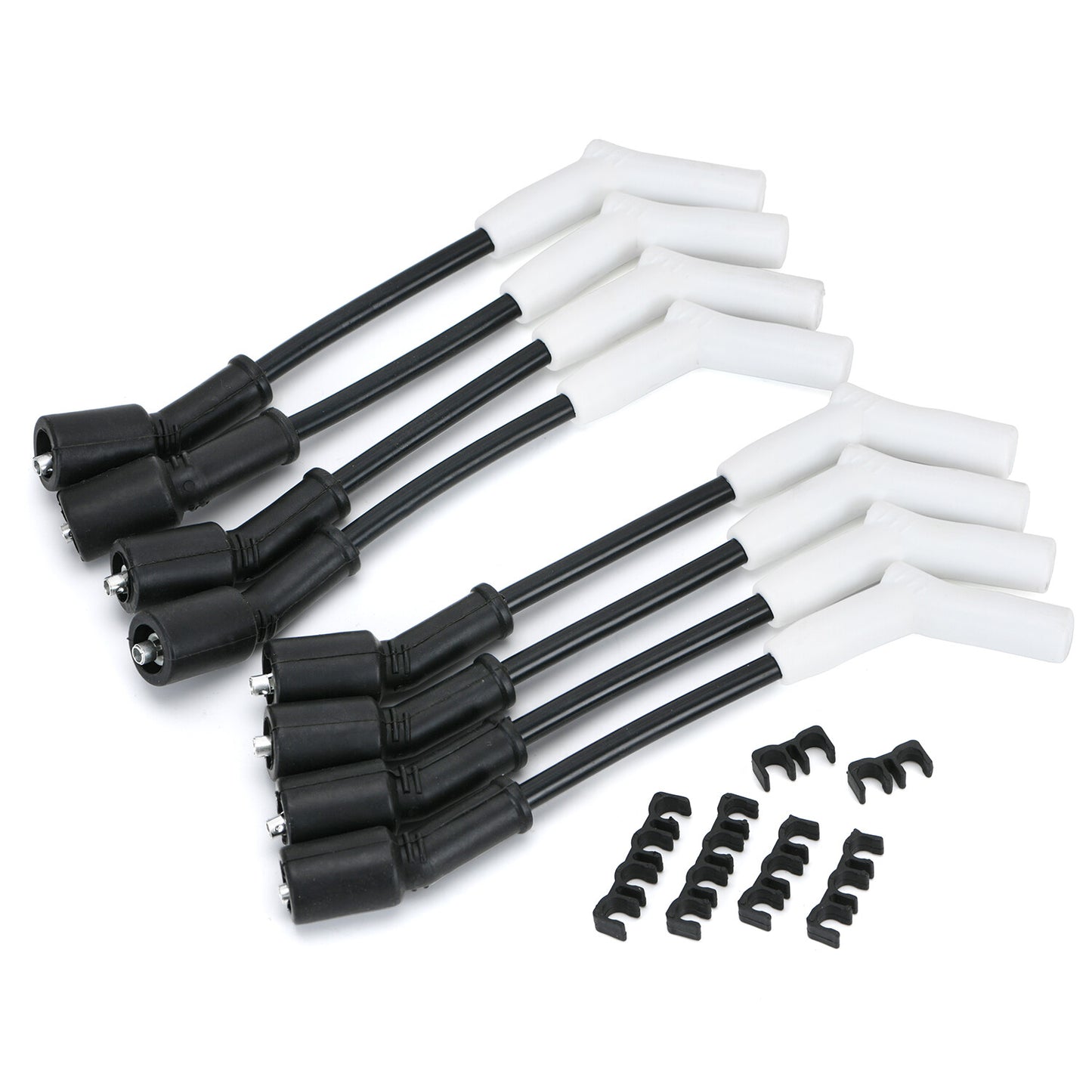 Black Ceramic LS Spark Plug Wire Set 45 for Corvette Camaro for GMC for Sierra Silverado