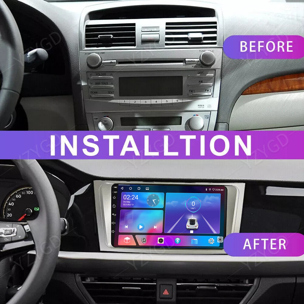 for Toyota for Camry 2007-2011 Stereo Android 14 Carplay Car Radio WIFI Screen GPS