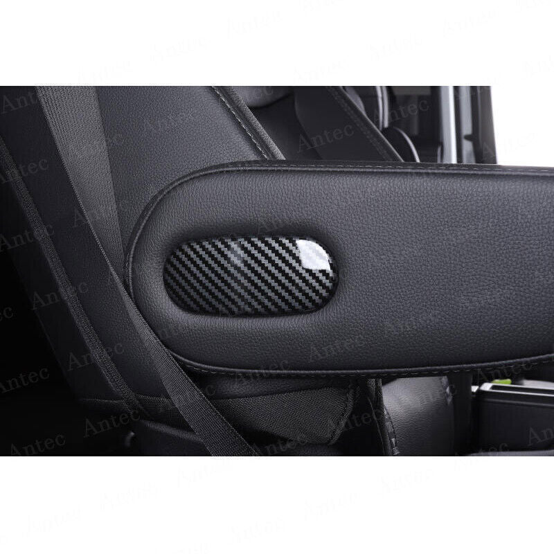 4P Carbon Fiber Look Rear Row for Seat Armrest Cover Trim for Toyota for Sienna 2021-24