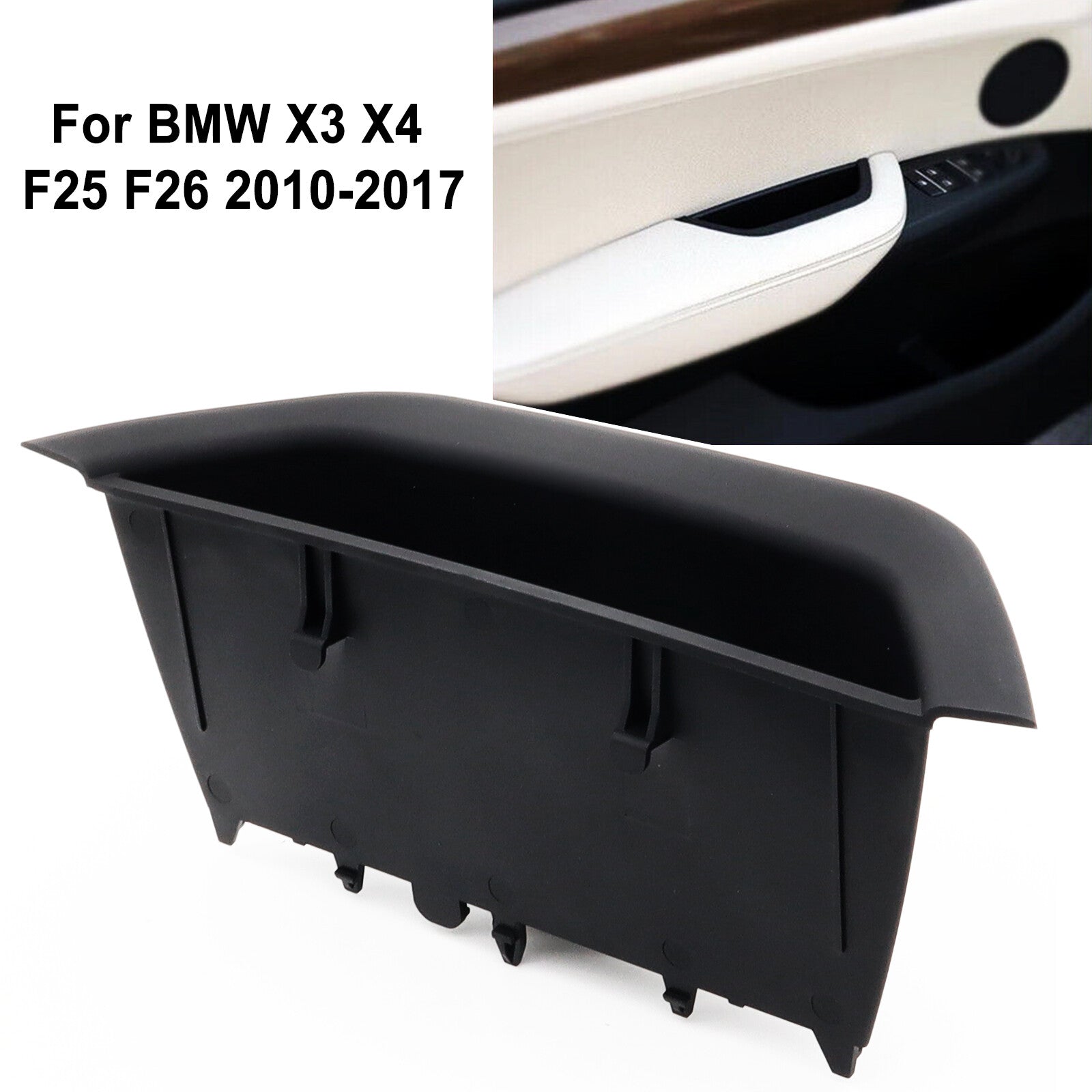 Car Left Side Door Inner Handle Pull Trim Cover for BMW X3 F25 X4 F26 2010-2017