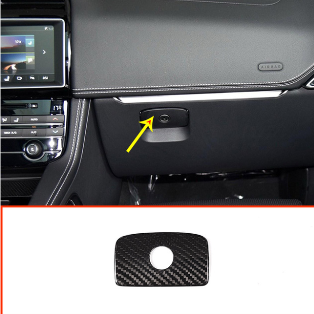 Carbon Fiber for Co -Pilot Side Storage Cover Trim for Jaguar F-PACE XE XF 2016-2020