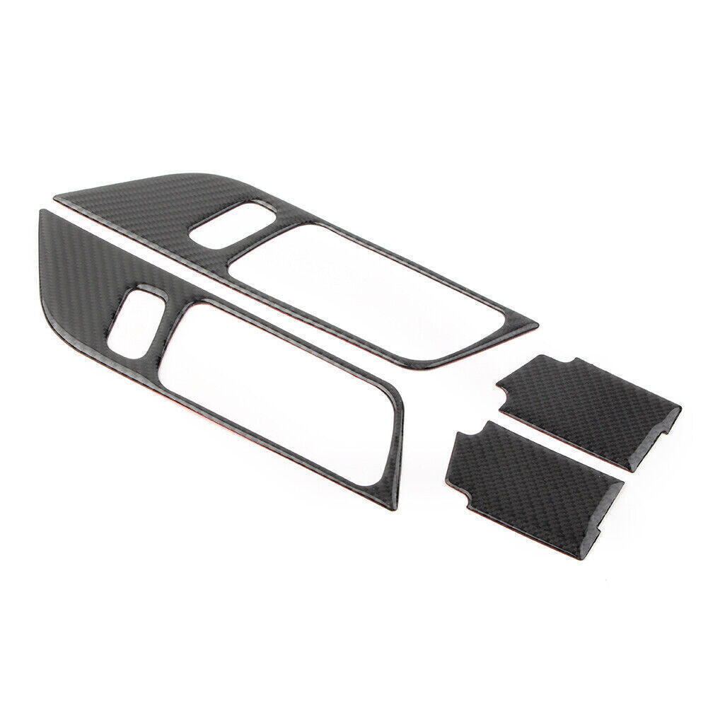 for Ford for Mustang 15-19 Carbon Fiber Look Car Interior Door Handle Frame Trim