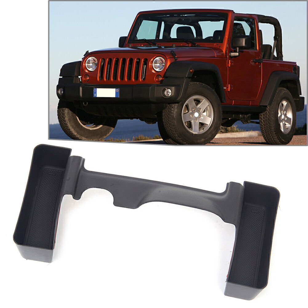 Gear Shift Storage Box Side Organizer Tray for Jeep for Wrangler JK 2011-2017 Black