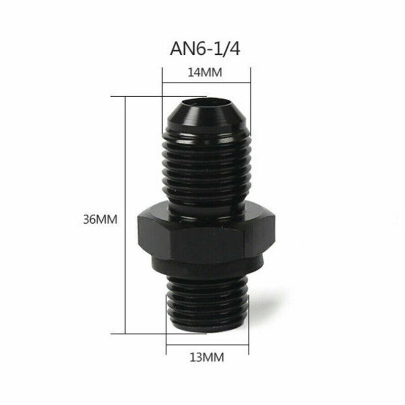 6AN-1/4 Transmission Oil Cooler Adapter Fitting GM Turbo 350 400 4L60E 200R 2pcs