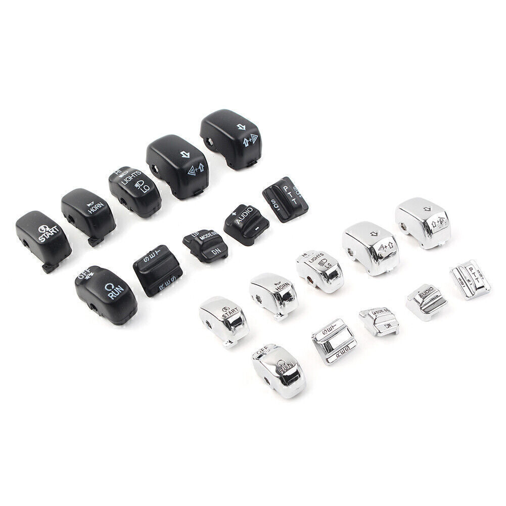10pcs For 96-13 for Harley Touring Hand Control Switch Cover Housing Button Cap Set