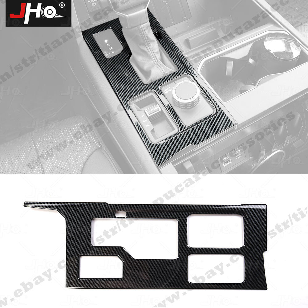 Carbon Fiber Gear Shift Knob Control Panel Cover Trim for Toyota Tundra 2022+