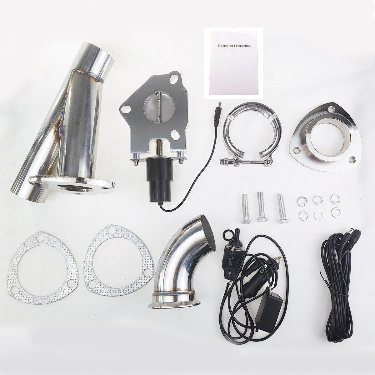 3-inch stainless steel exhaust valve motor dump valve system kit manual switch