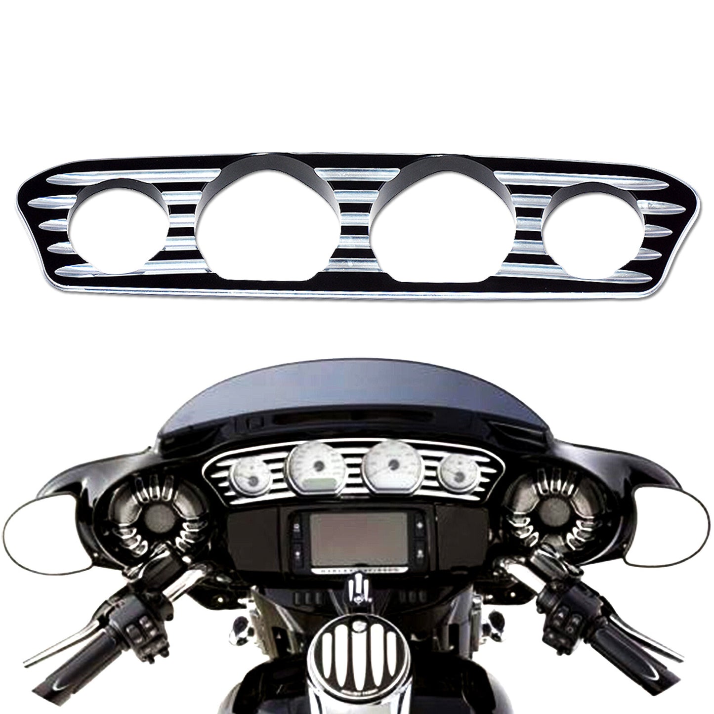 Horizontal Stripe Gauge Trim Cover for Harley Touring Electra Street Glide 14-23