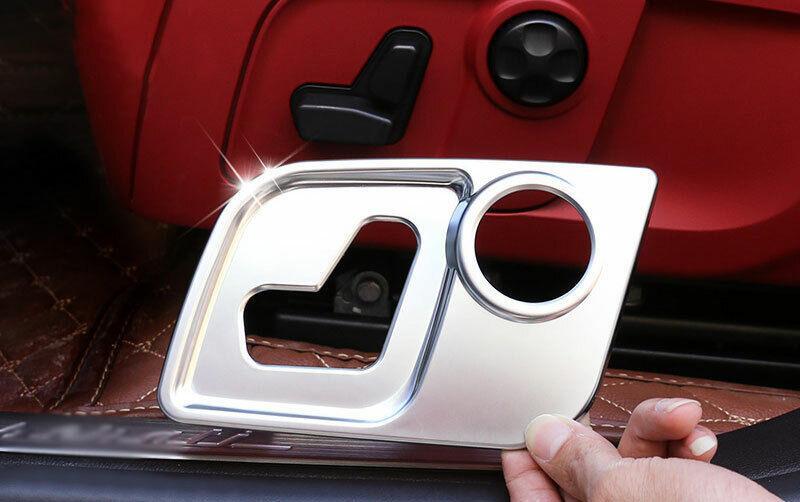for Maserati Quattroporte 2013-2021 ABS Silver for Seat Adjustment Handle Panel Trim