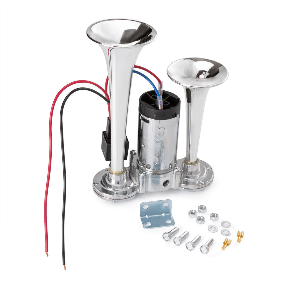 Dual Trumpet 600DB 12V Car Air Horn Dual Tone Boat Lorry Truck Train Speaker