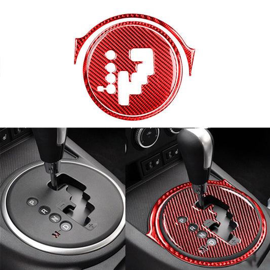 Red Carbon Fiber Interior Gear Shift Cover Trim for Mazda MX-5 Miata 2009-2015