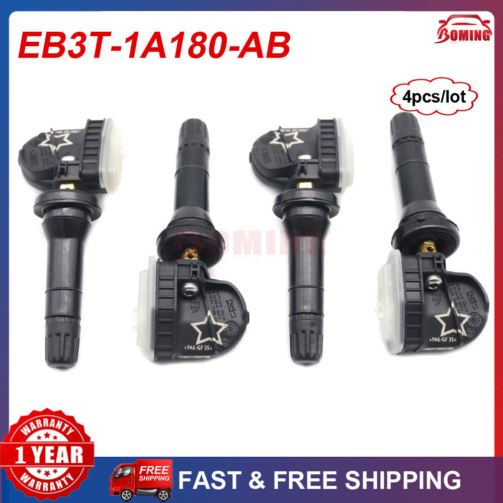 4-piece TPMS tire pressure sensor EB3T-1A180-AB 315MHz for Ford Focus 2016, 2017, and 2018 models.
