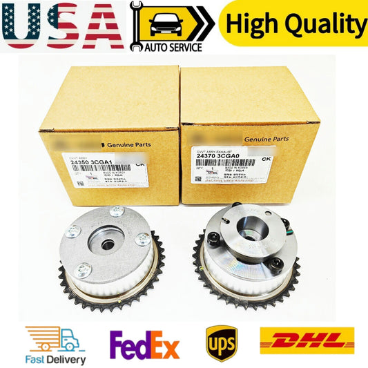 NEW Intake - Exhaust CVVT Gear Set 2pcs for HYUNDAI for KIA 2014-2020 3.3L 3.8L