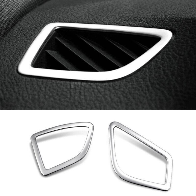 Dashboard Upper Air Outlet Vent Trim for BMW 3 4 Series GT 2013-19 Silver Steel