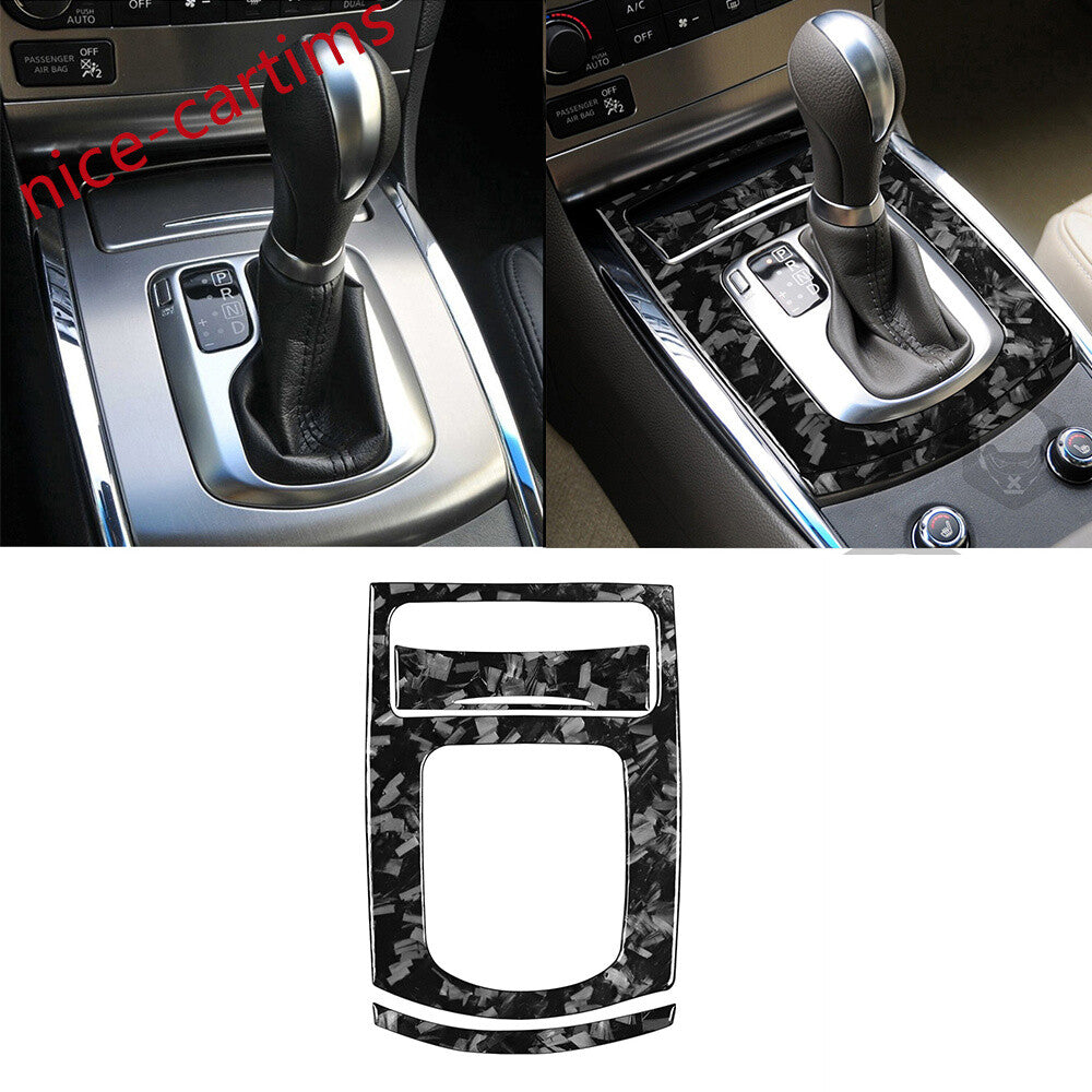 Forged Carbon Fiber Automatic Gear Shift Cover for Infiniti G37 Sedan 2010-2013