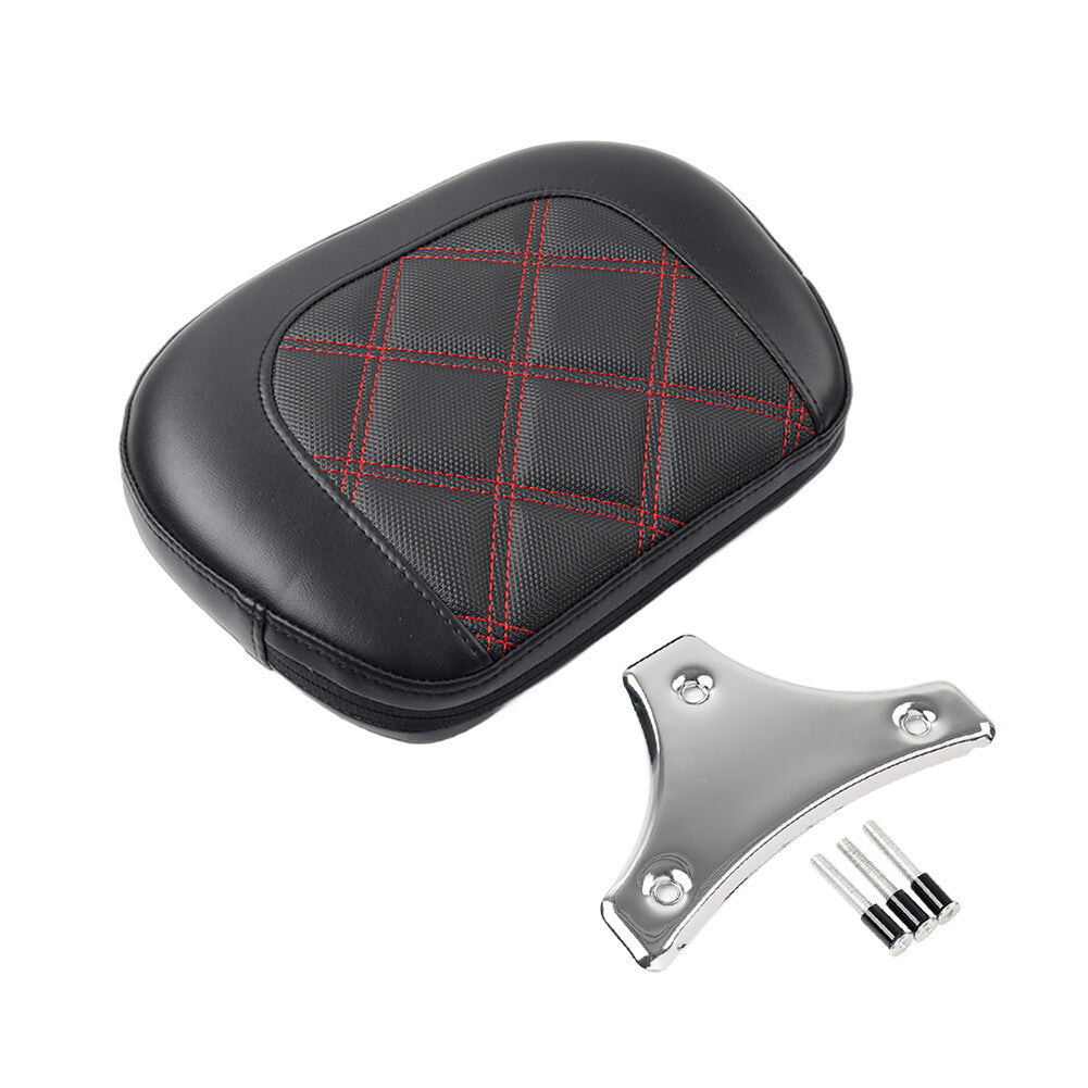 Passenger Sissy Bar Backrest Pad Kit Fits for Harley Road King FLHR Road Glide FLTR