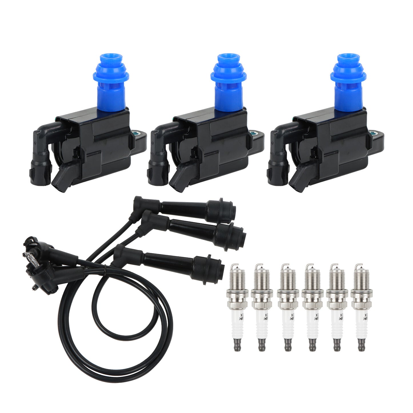 3 Ignition Coil, Wireset  6 Iridium Spark Plugs for 01-05 for Lexus GS300 UF228