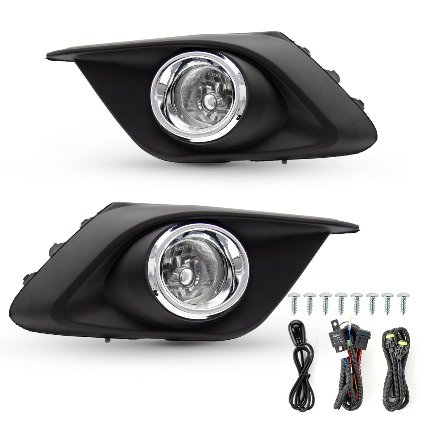 Fog lights/driving lights suitable for 2014-2016 for Mazda 3 models with H11 12V 55W halogen bulbs.