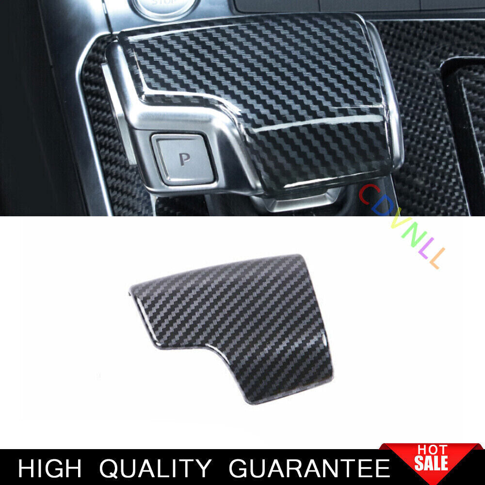 Fit for Audi A6 A7 2019-24 ABS Carbon Fiber Central Console Gear Shift Knob Trim