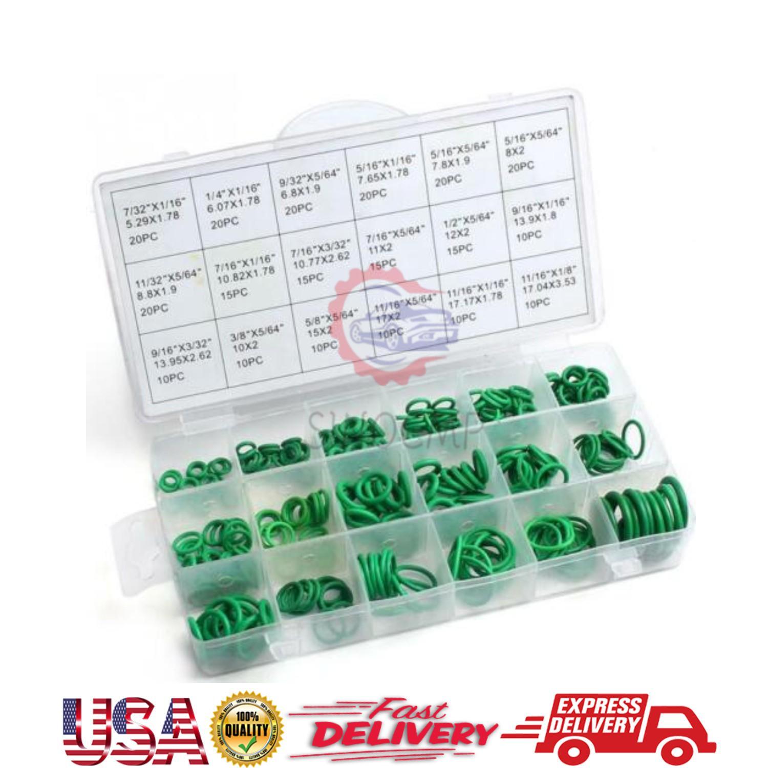 270pcs/set O-Ring Kit HNBR A/C Assortment Oil Proof Plumbing Auto Car AC Repair