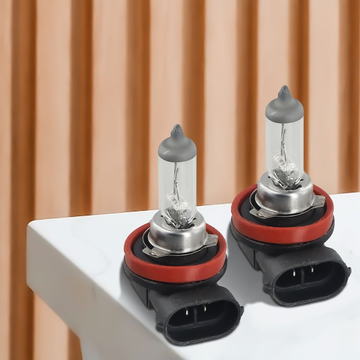White halogen bulb, 12V, 55W, 6000K, automotive fog light, H11, lighting accessories.