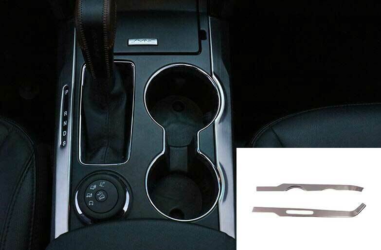 Console Gear Shift Both Side Trim for Ford Explorer 2011-2019 Silver Titanium