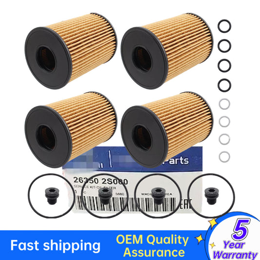 4P ACK Engine Oil Filters for 2020-2024 for Hyundai for Kia 2.5L  26350-2S000