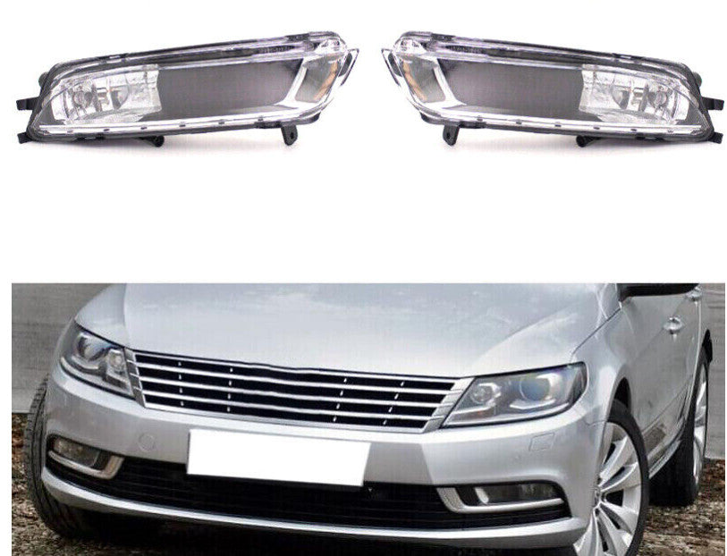 1Pair Front Left+Right Fog Lights Fog Lamp for VW for Volkswagen CC 2013-2016
