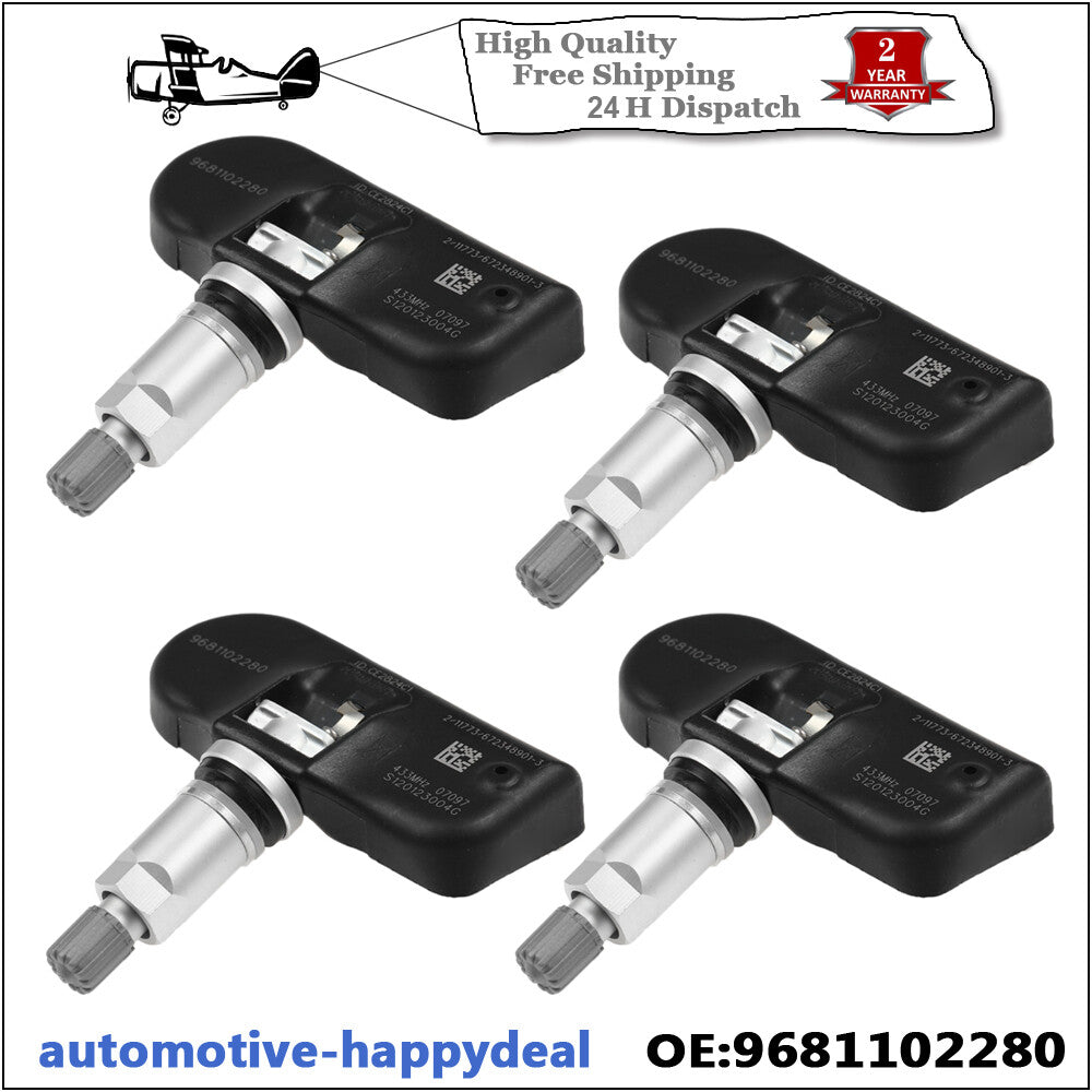 4X for Peugeot 407 207 607 508 807 TPMS Tyre Pressure Sensor 433MHz 9681102280