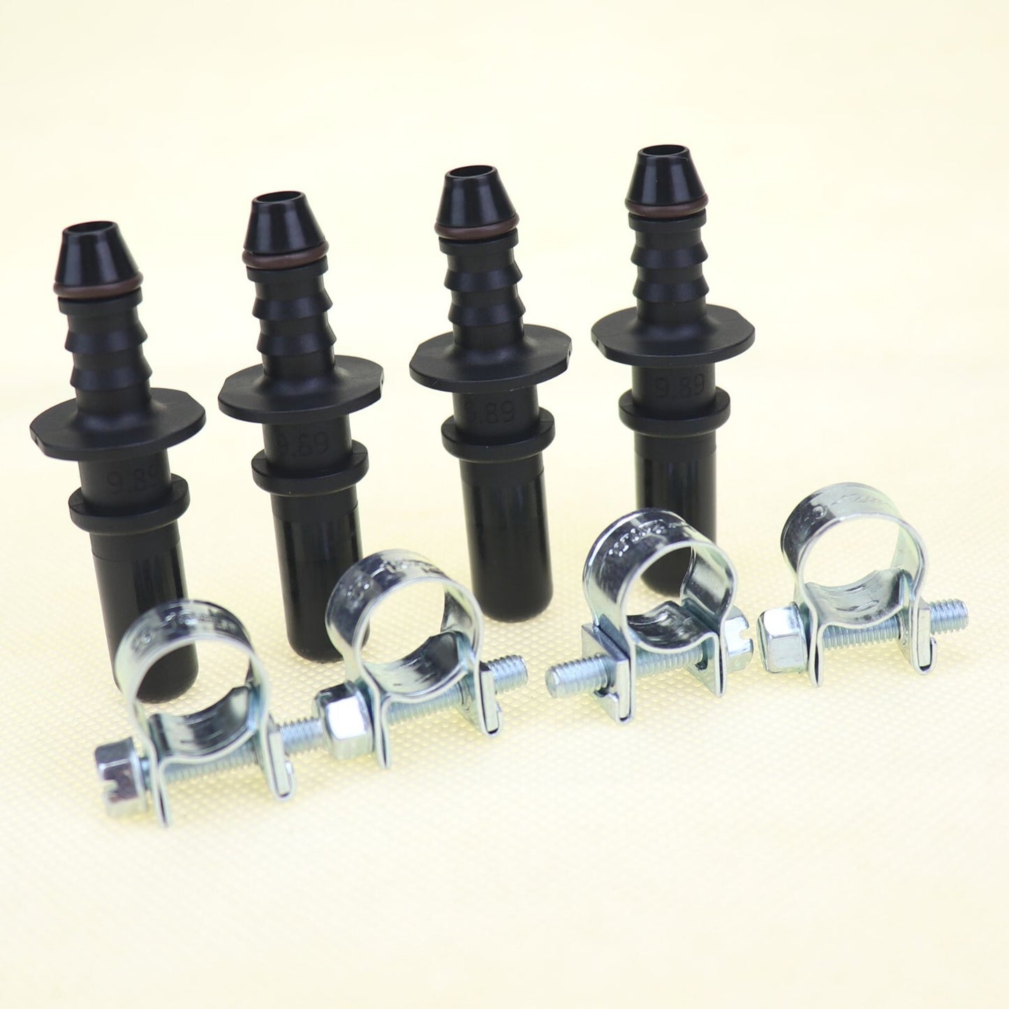 4-pack 9.89mm ID6 Automotive Fuel Line Hose Quick Release Male Connector