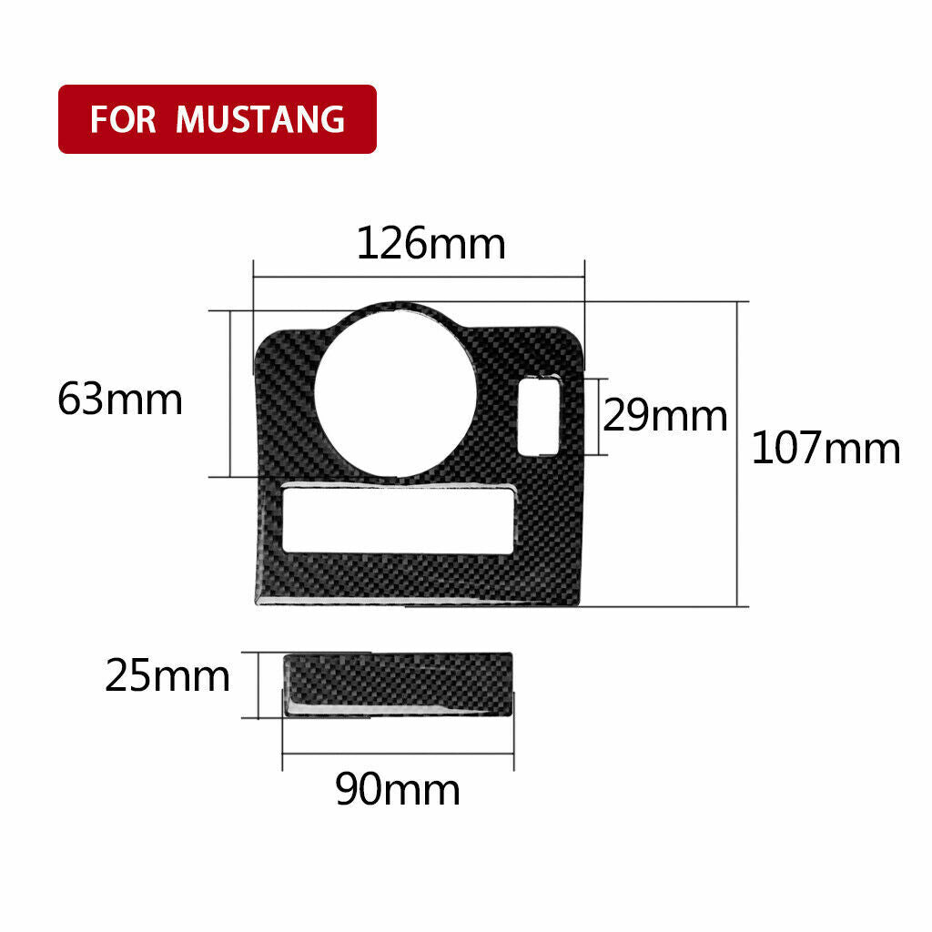 Carbon Fiber Headlight Switch Button Sticker Cover Fit for Ford for Mustang 2009-13