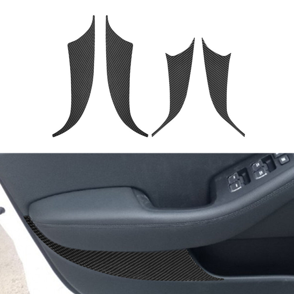 4Pcs Carbon Fiber Interior Door Panel Cover Trim for KIA Cadenza 2014-2016