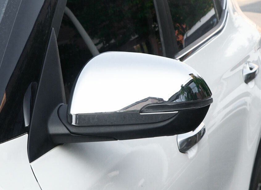 for Kia Seltos 2020-2023 Chrome Exterior Rear View Side Mirror Cover Cap Trim 2x