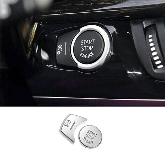 for BMW X3 F25 X4 2011-2017 ABS Silver One-Button Start Stop Switch Cover Trims