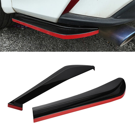 2pcs Car Rear Diffuser Side Skirts Bumper Guard Diffuser Splitter Lip Body Kit