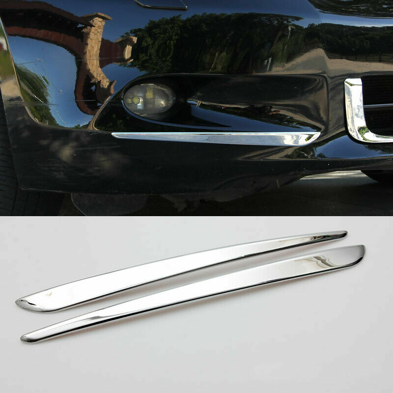 2Pcs Chrome Front Fog Light Eyelid Eyebrow Cover Trim for Honda Accord 2008-2010