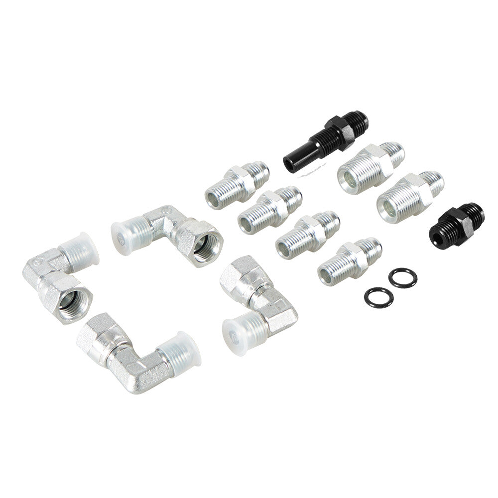 73-inch SS Braided Transmission Cooler Hose Cable Kit for Ford GM 700R4 4L60 4L60E