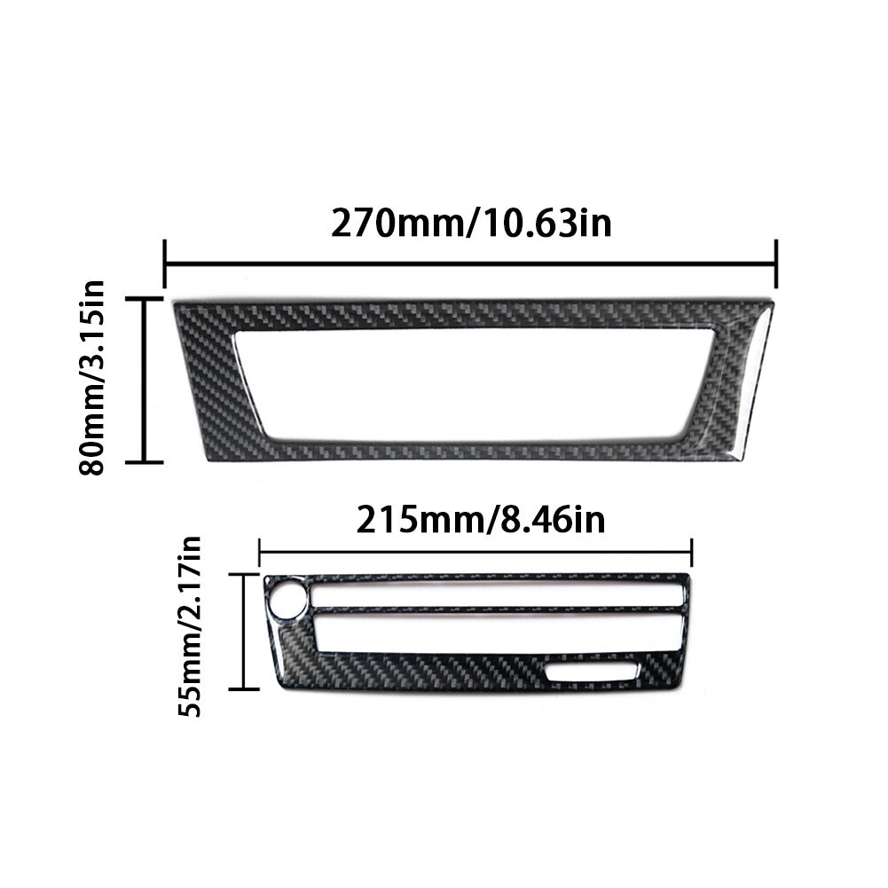 2x carbon fiber radio with navigation system trim for BMW Z4 E89 2009-2016