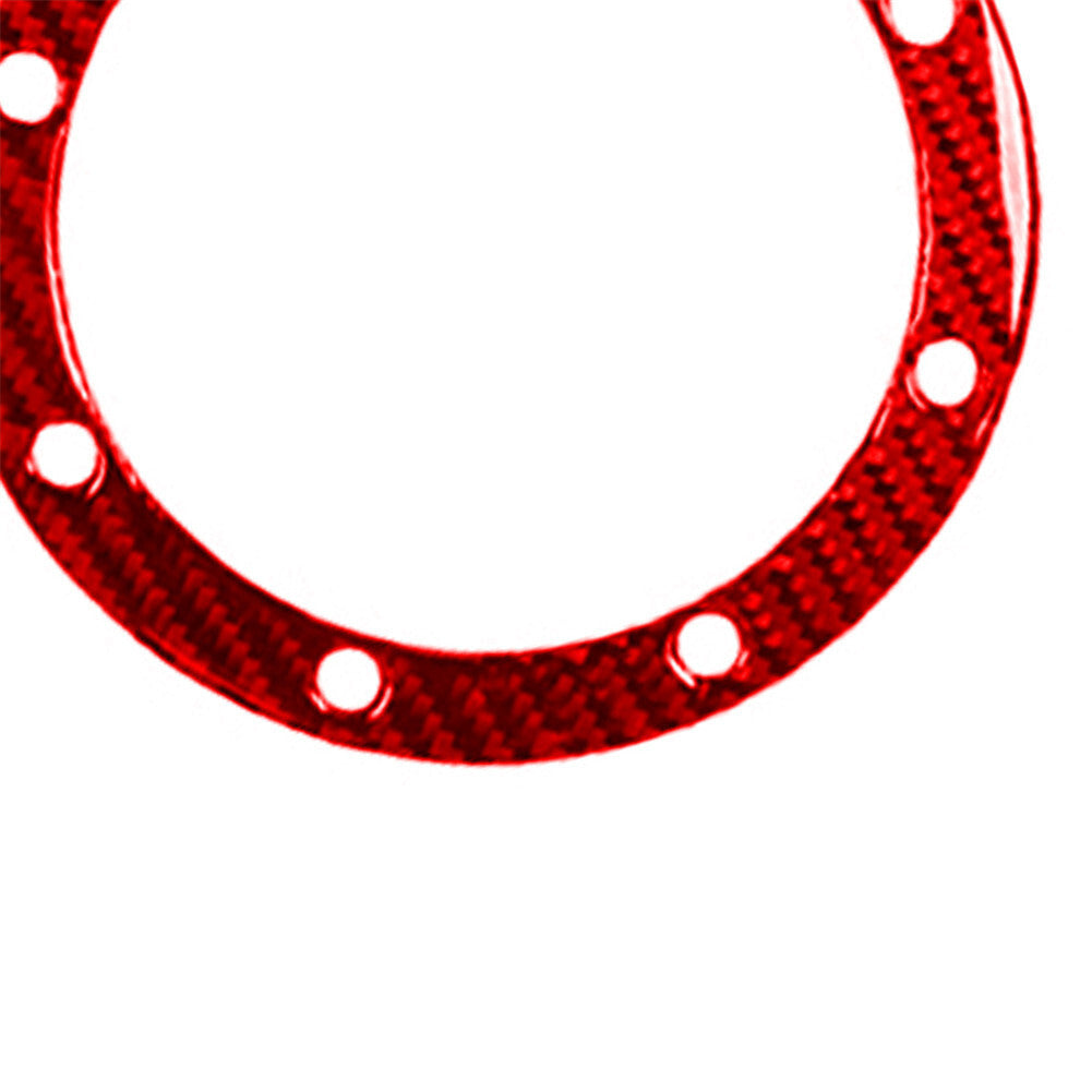 Carbon Fiber Gear Shifter Frame Trim Panel Sticker for Audi TT 8N 2001-2006 Red