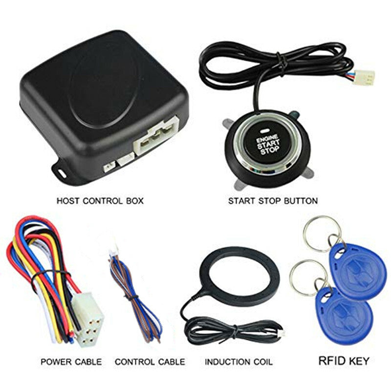 Car Engine Push Button RFID Lock Ignition Keyles Entry Starter Anti-Theft System