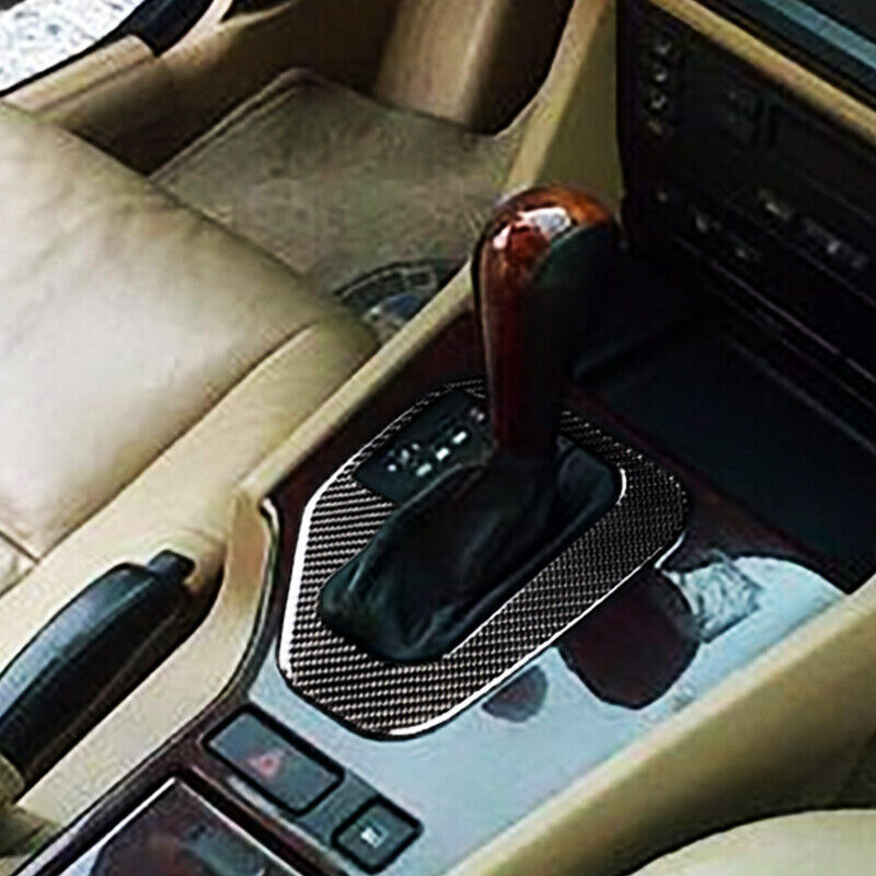 Real Carbon Fiber Console Gear Shift Panel Cover Trim for BMW 5 Series E39 98-05