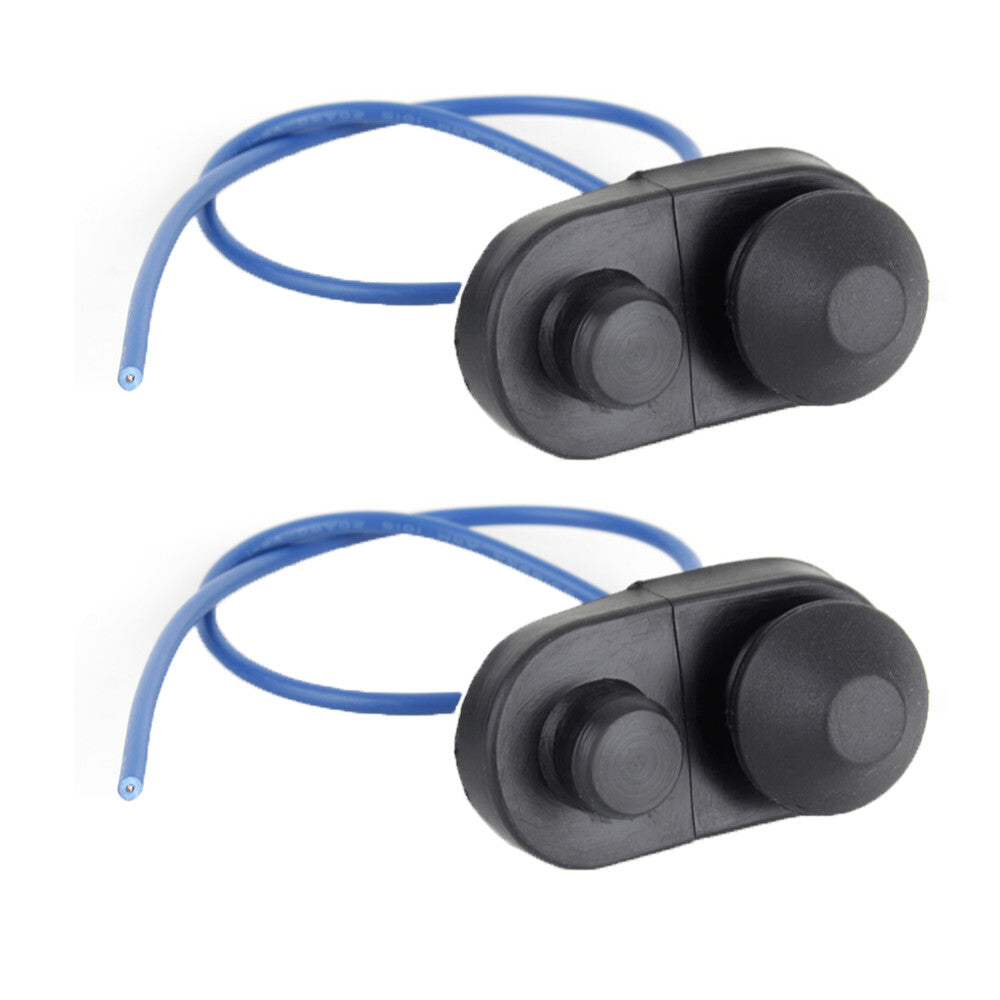 Fits for Universal 2Pcs Car Interior Door Light Lamp Switch Push Button Black