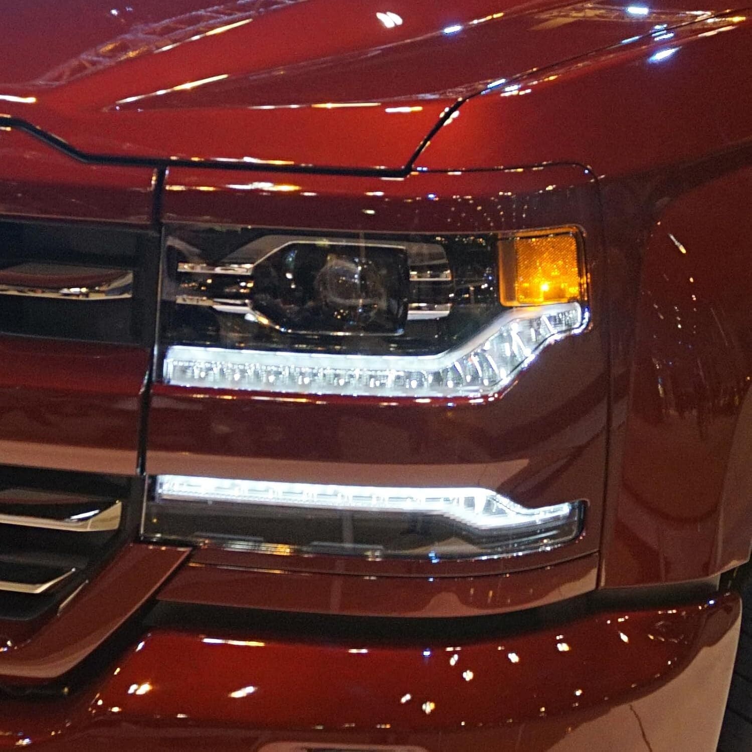 For 2016-2018 Silverado 1500 Left Side Full LED DRL Primed Projector Head Light