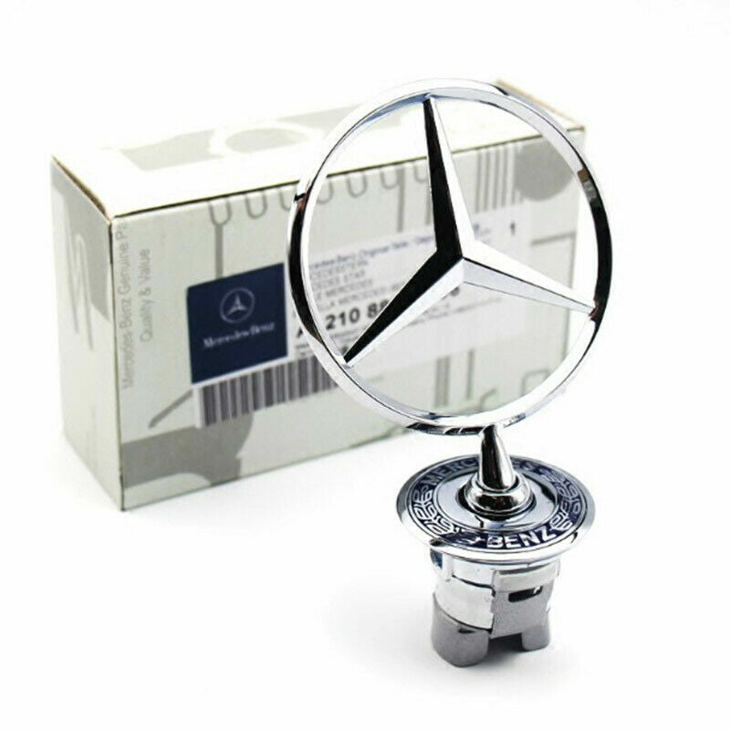 NEW Chrome Star Hood Logo Badge Emblem For C-Class E-Class S-Class