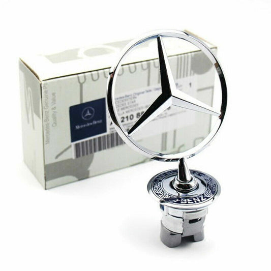 NEW Chrome Star Hood Logo Badge Emblem For C-Class E-Class S-Class