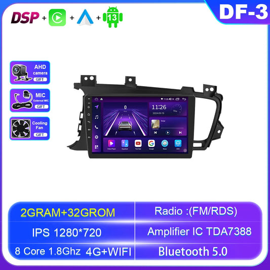 Car Radio Carplay Screen for Kia for K5 Optima 2011-2015 GPS Multimedia Video Player