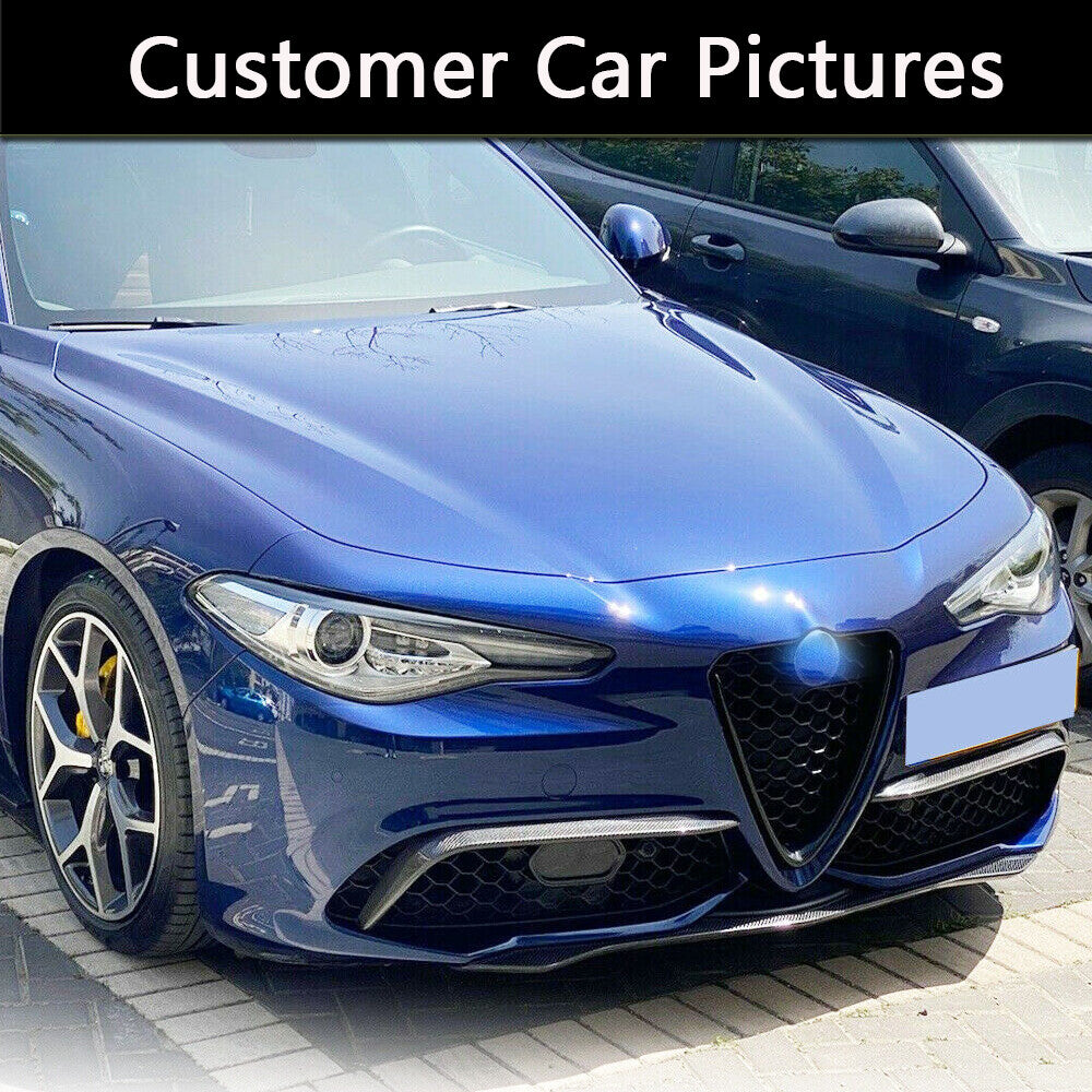 Fits for Alfa Romeo Giulia Sport Sedan 17-20 Real Carbon Front Bumper Lip Spoiler