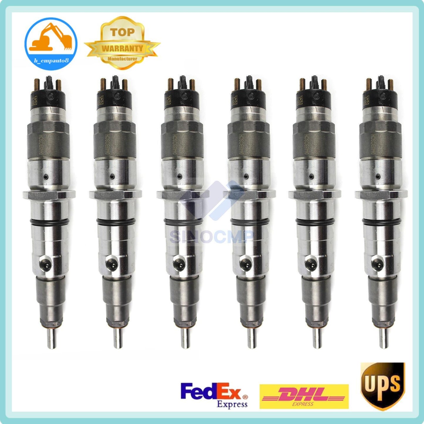 6754-11-3100 0445120236 Fuel Injector for Komatsu PC300-8 WA320-6 4D107 6PCS